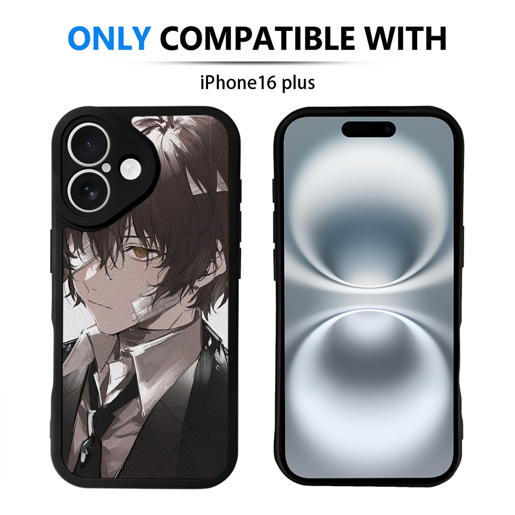 （画像用） 文豪ストレイドッグス Bungo Stray Dogs 【iPhone 16シリーズ対応】シリコンスマホケース（レザー調） 材質：シリコン